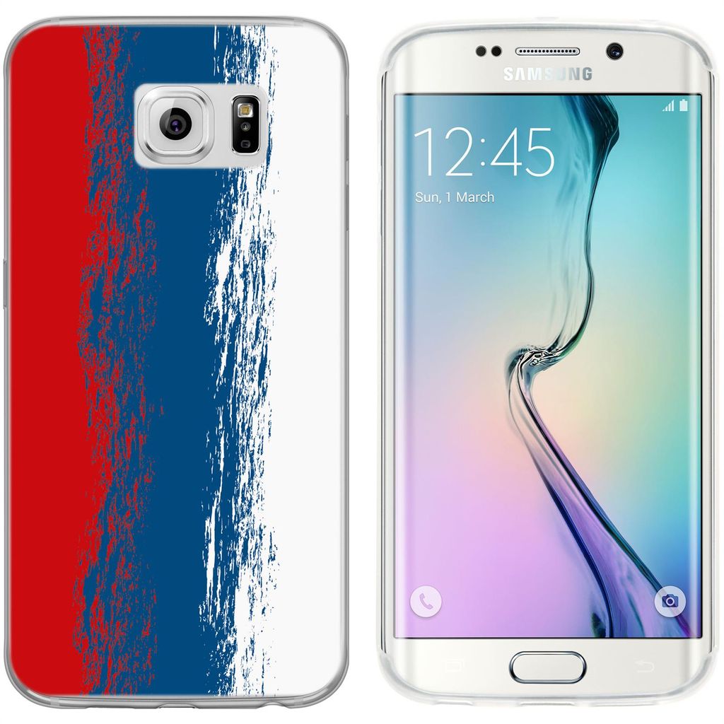 PhoneNatic Case kompatibel mit Samsung Galaxy S6 Edge Silikon-Hülle WM Russland M9