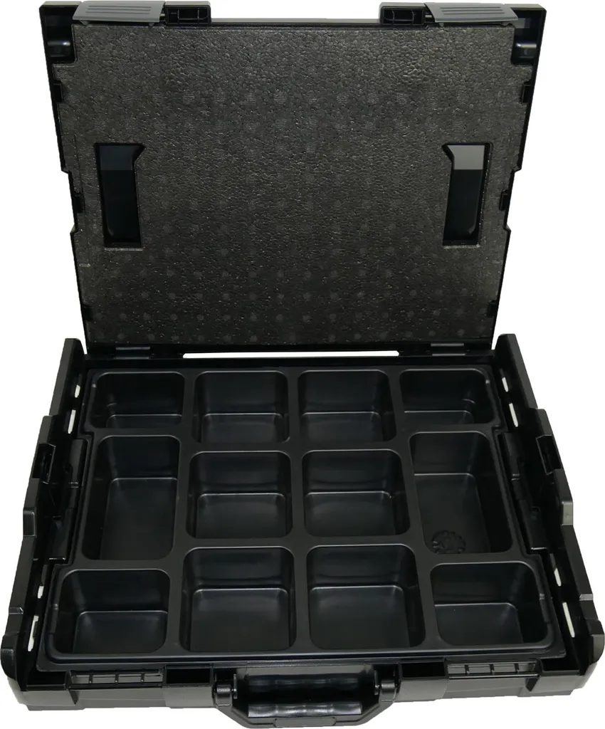 BS Systems L-Boxx 102 noir avec insert 12 compartiments pour visserie