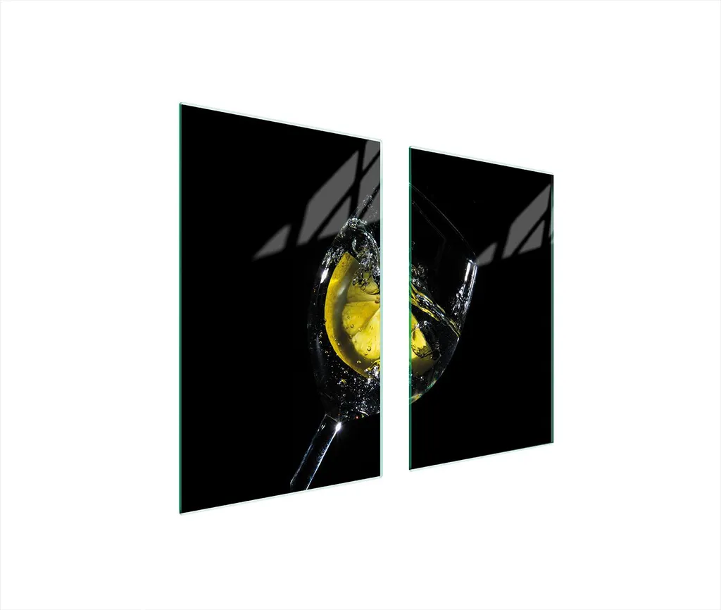 Piastre copri fornello 2 pezzi 75x52 Copri piano cottura in ceramica tagliere in vetro vino nero