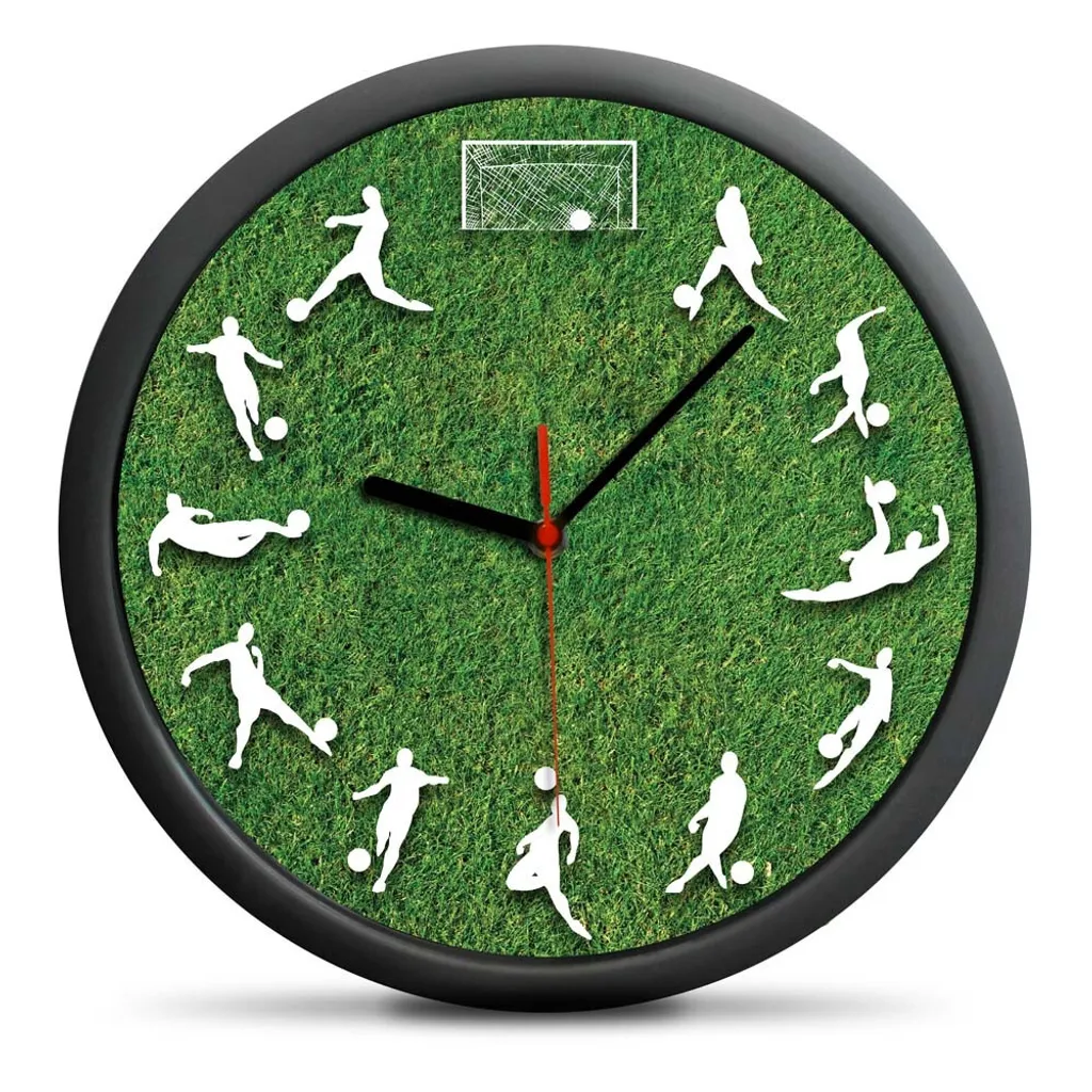 Horloge de football pour chambre d'enfant - Déco murale sport fan
