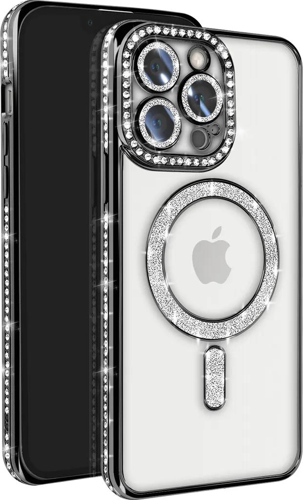 Avizar Custodia Diamond Argento iPhone 13 Pro: Eleganza MagSafe