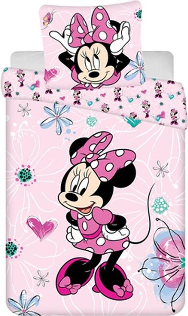 Disney Minnie Mouse peuterdekbedovertrek flowers - 100 x Productafbeelding 