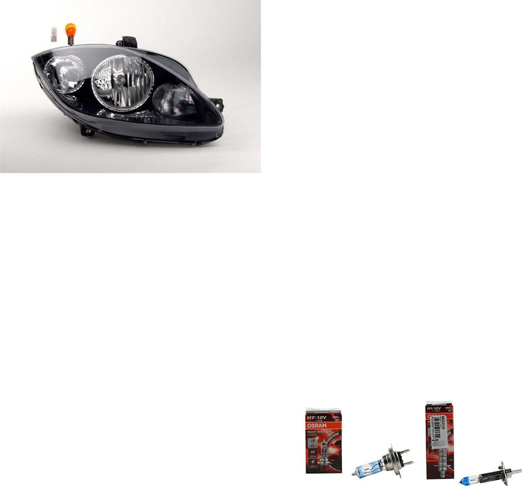 Johns, Scheinwerfer + Osram Night Breaker Laser passend für Seat Leon 1P 04/2009- Rechts 5P1941034B 5P1941034A