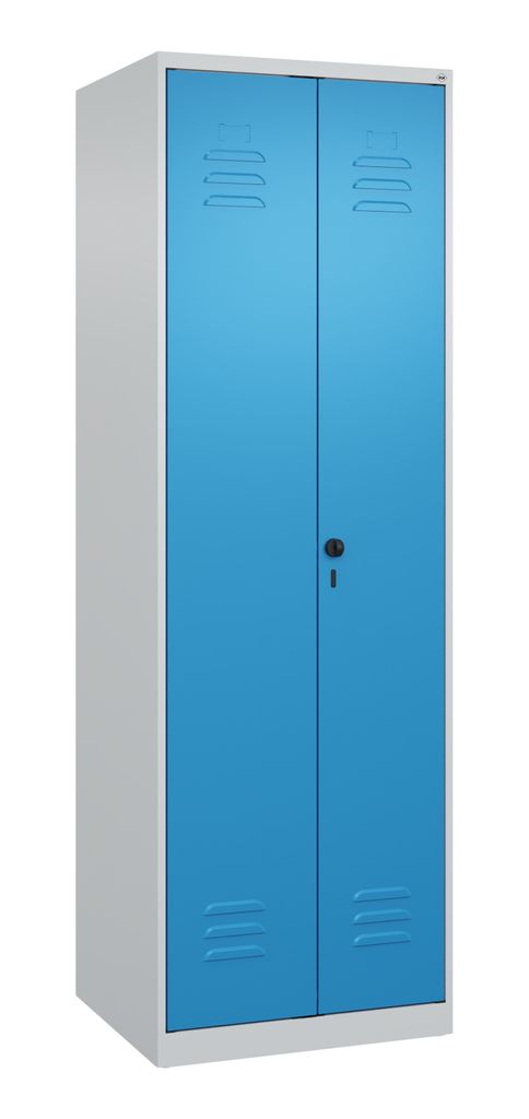 C+P Garderobenschrank Classic PLUS 2Abteile 1850x600x500mm l.gr/l.bl