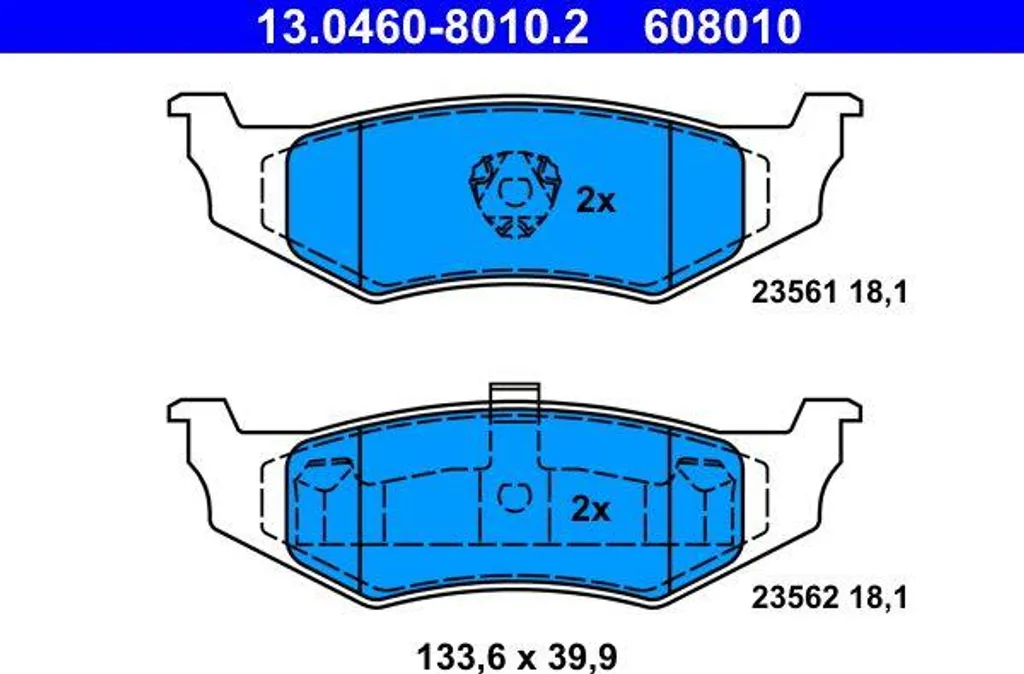 Plaquettes de frein haute performance OE 5083071AA pour Chrysler PT Cruiser