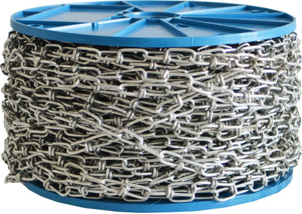 Chaîne torsadée K220 ultra résistante de 60m en acier galvanisé