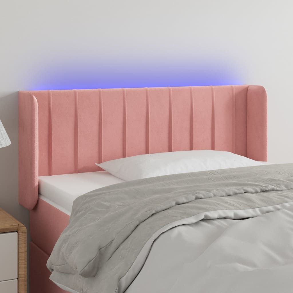 Maison Exclusive - LED Kopfteil Rosa 83x16x78/88 cm Samt
