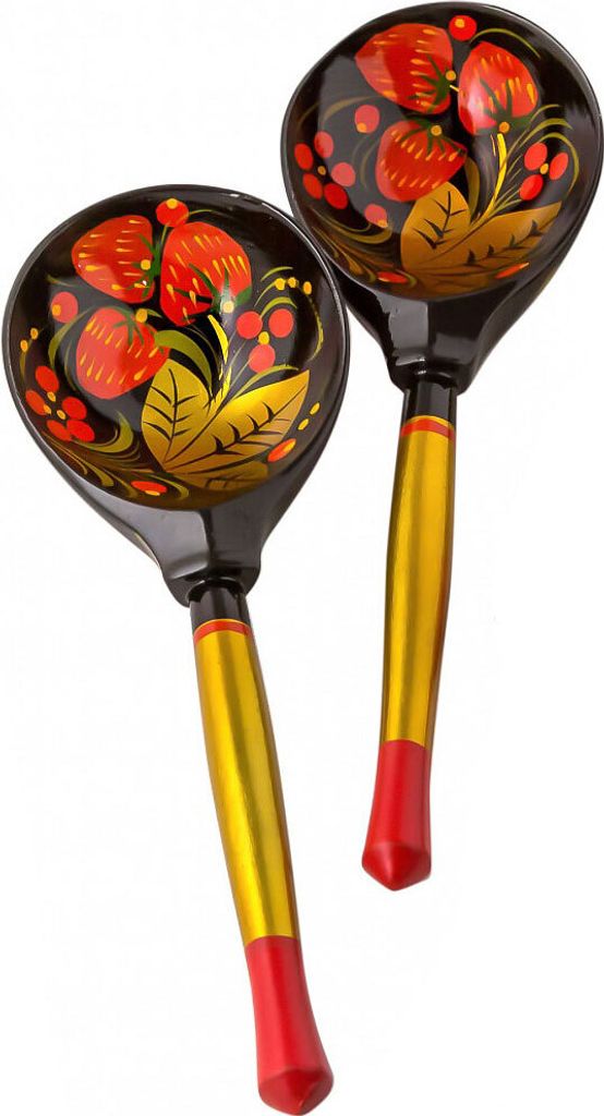 Holzlöffel handbemalte russische Folklore  hölzerne Löffel Produktbild 