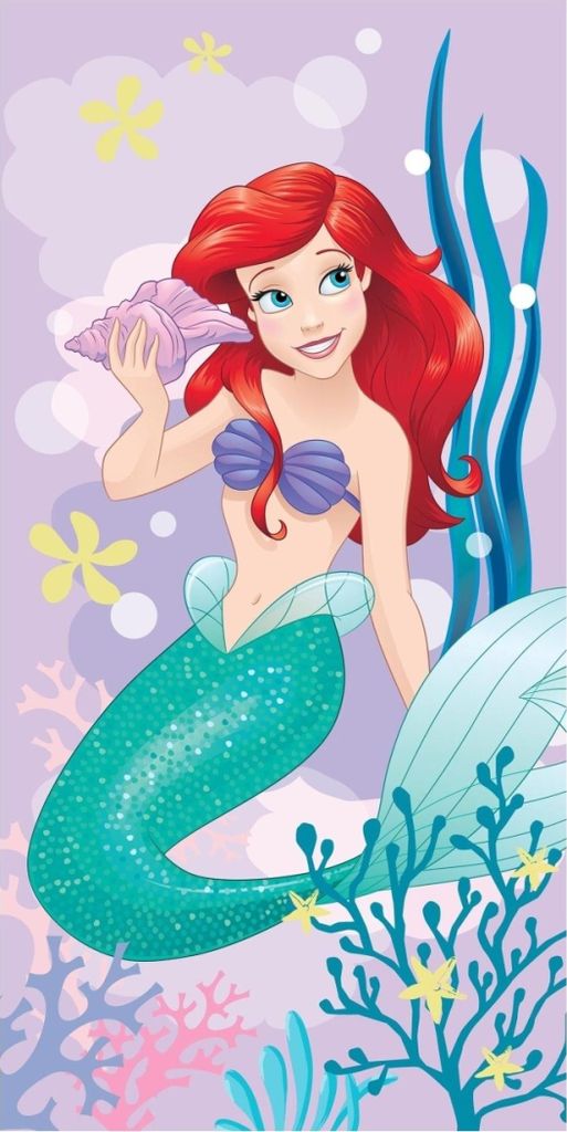 Asciugamano da doccia Disney Arielle Telo da bagno Telo da Immagine del prodotto 