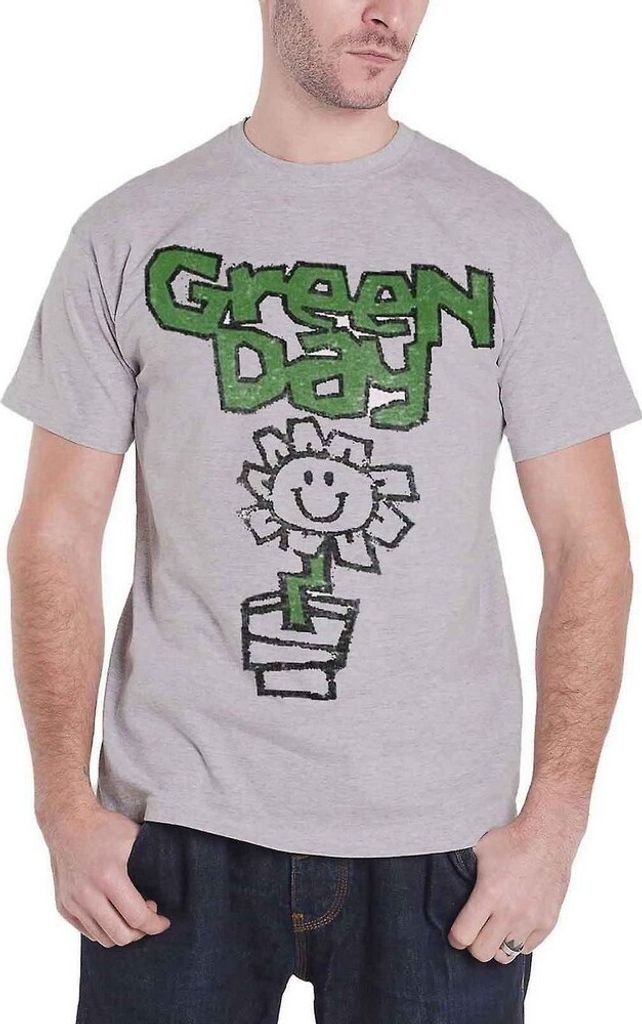 Green Day - T-Shirt für Herren/Damen Uni RO235 (L) (Grau)