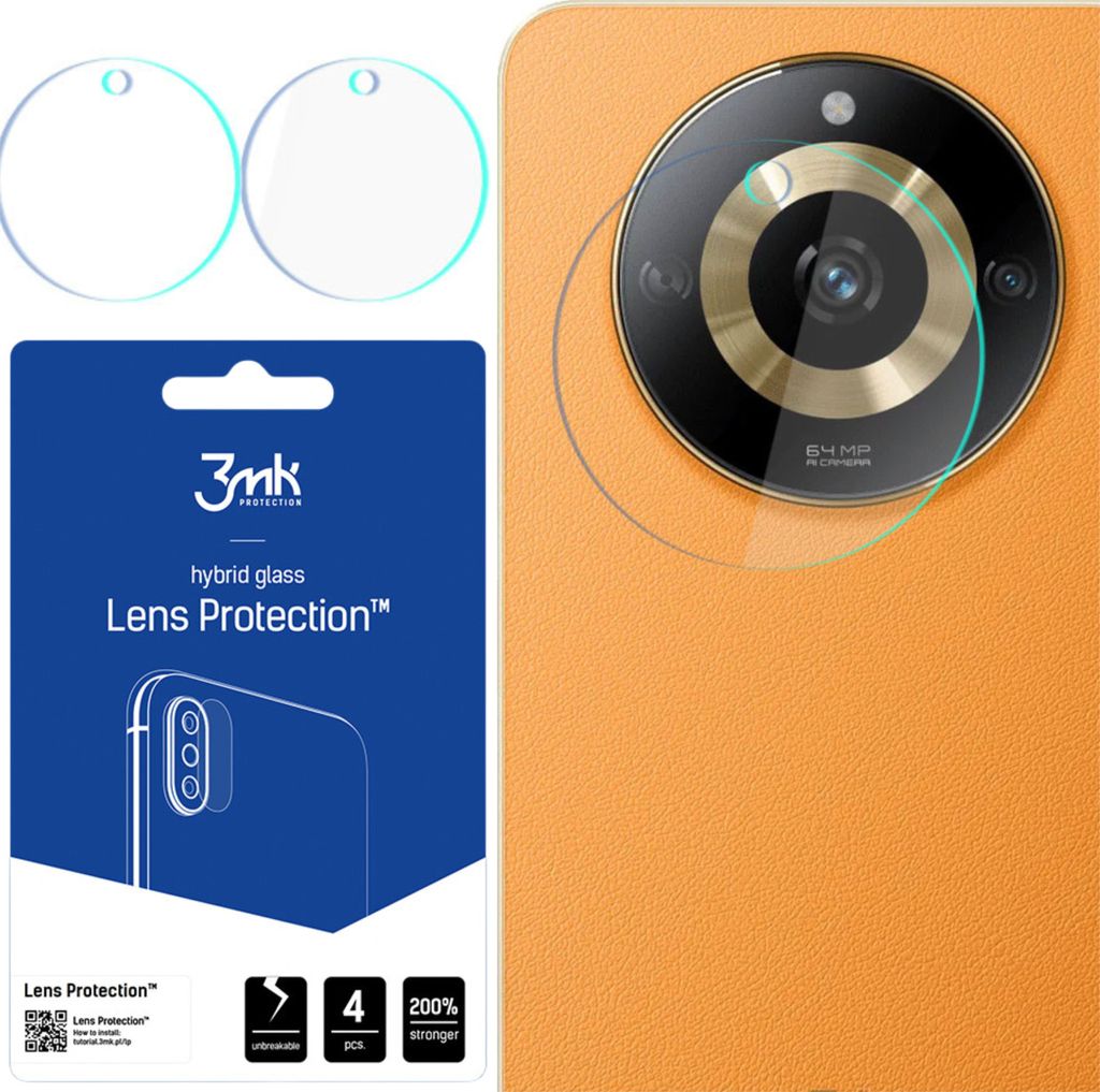 3mk Hybridglas Lens Protection fr Realme Narzo 60 5G Kamera Objektiv Kameralinse 0,16mm 6H (4 Stck)