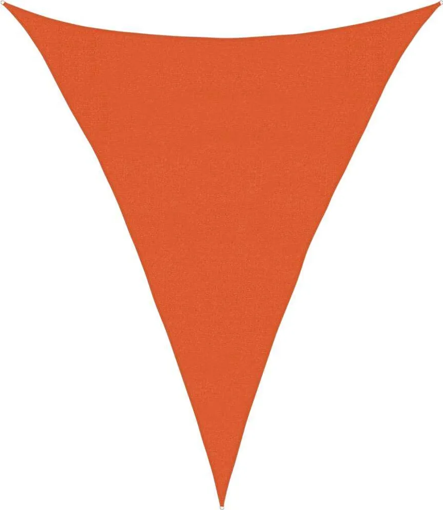 vidaXL Tenda da sole 160 g/m² Arancione triangolare 3x4x4 m HDPE