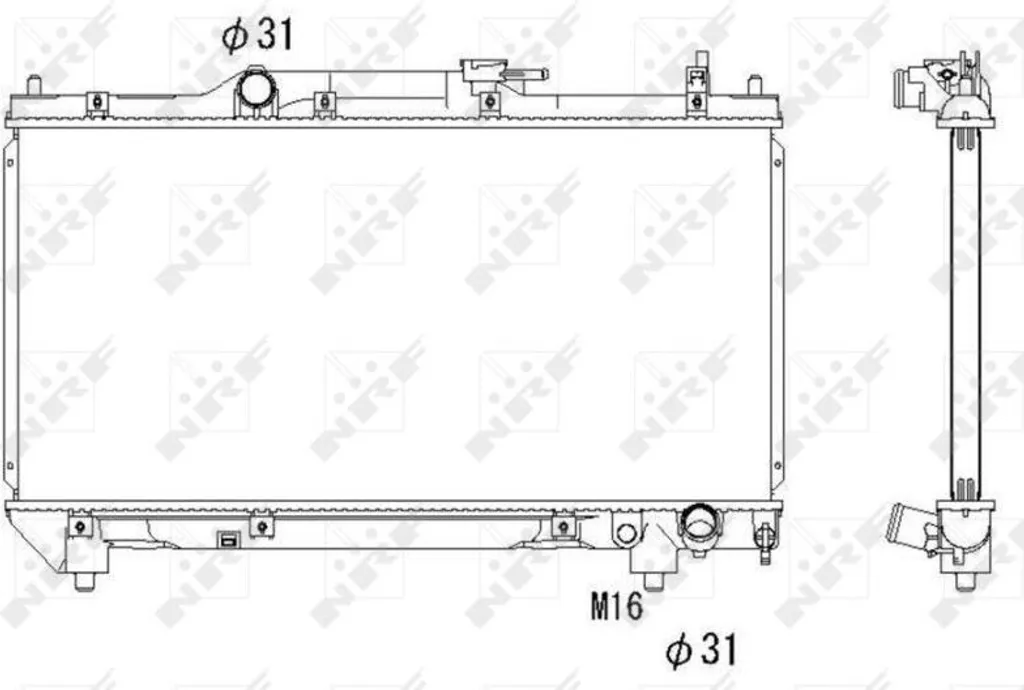 Radiateur de refroidissement NRF 53267 pour Toyota Avensis T22 OE 1640003180
