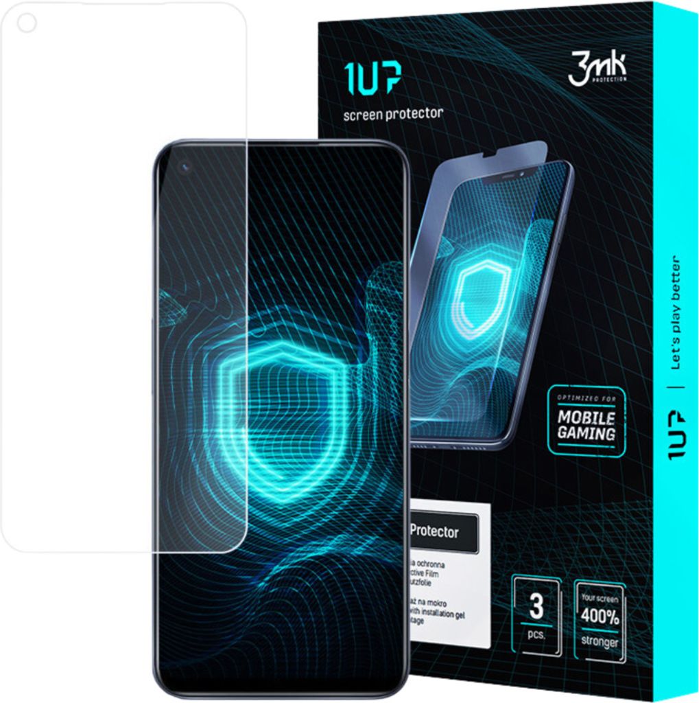 3mk Display Schutzfolie 1UP für Realme Q3 5G transparent Gaming (3 Stück)