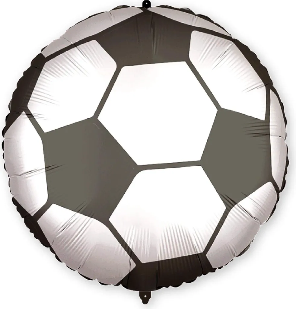 Ballon de foot pour anniversaire enfant - Déco football 46 cm aluminium