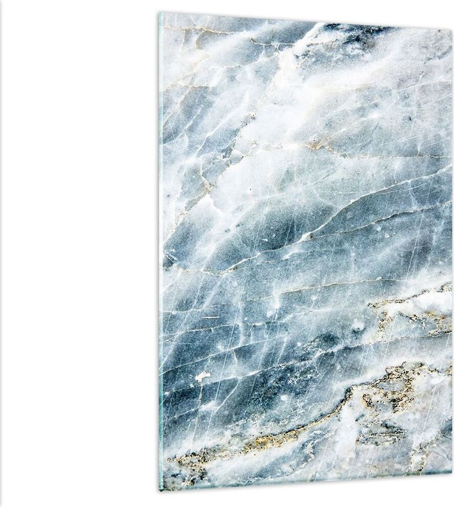 Bilder auf glas - Einteilig - Nachahmung Stein Marmor - 80x120cm - Glasbilder - Wandbilder - Bilder - zum Aufhängen bereit - Wanddekoration aus G...