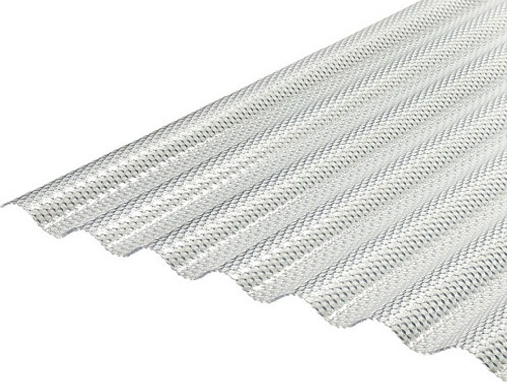 PVC Wellplatte Sinus 76/18 PRISMA Wabenstruktur klar 3000 mm x 900 mm x 2,5 mm