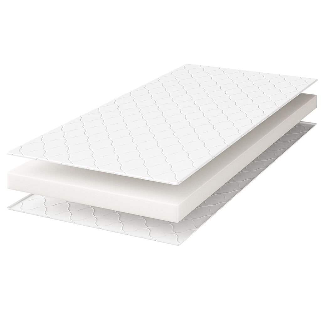 Matratze 120x200 Schaummatratze Luna hypoallergen 10 cm mit gestepptem Bezug H3 Mittelfest