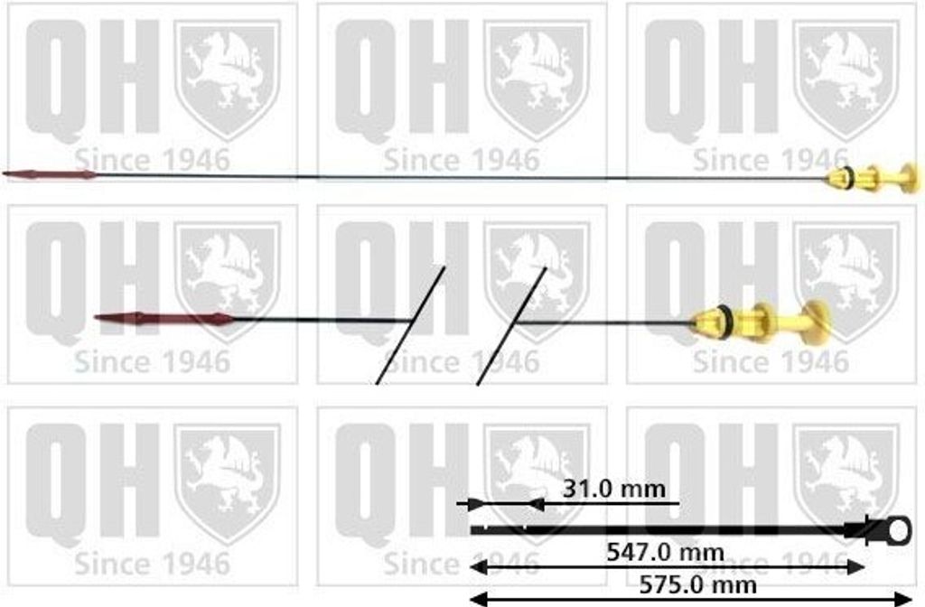 QUINTON HAZELL QOD102 Ölmessstab Ölpeilstab Ölstab für OPEL GRANDLAND X (A18) passend für PEUGEOT 2008 Kombi (CU) 207 (WA, WC) 207 CC (WD) 300...