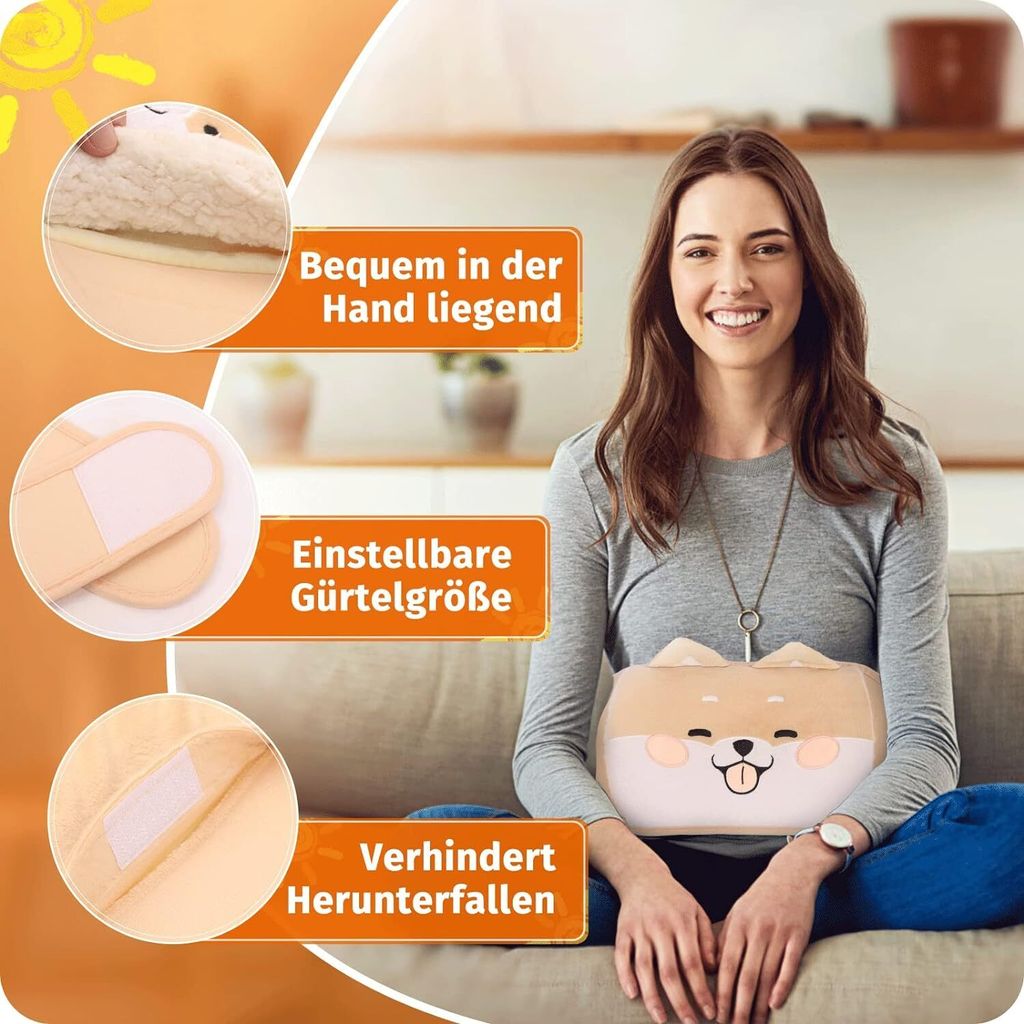 Wärmflaschengürtel,1L Wärmflasche Gürtel 3 in 1 Tragbar PVC Produktbild 3
