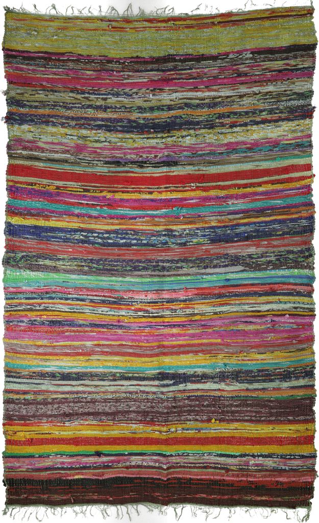 Leichter Flickenteppich, Flickendecke 100*160 cm - Grün-bunt, Baumwolle, Teppiche, Bodenmatten