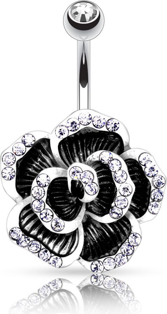 Bauchnabelpiercing Piercing Blume Blüte Rose Nabelpiercing Produktbild 
