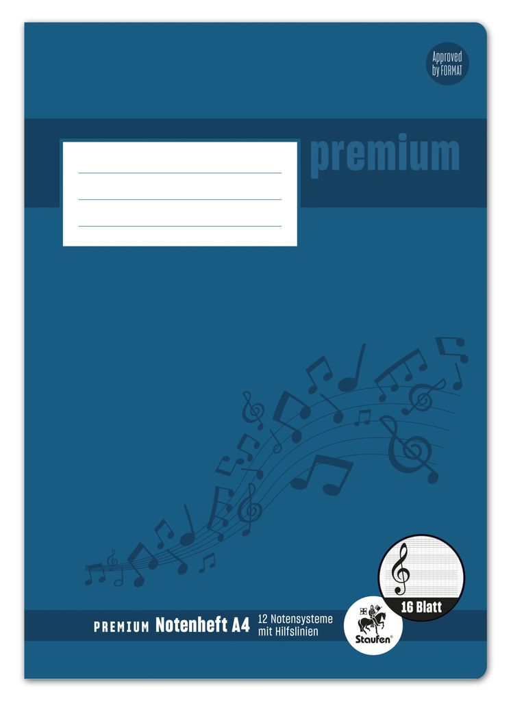 Staufen® 734017515 Notenheft PREMIUM Academy - A4 hoch, 90 Produktbild 
