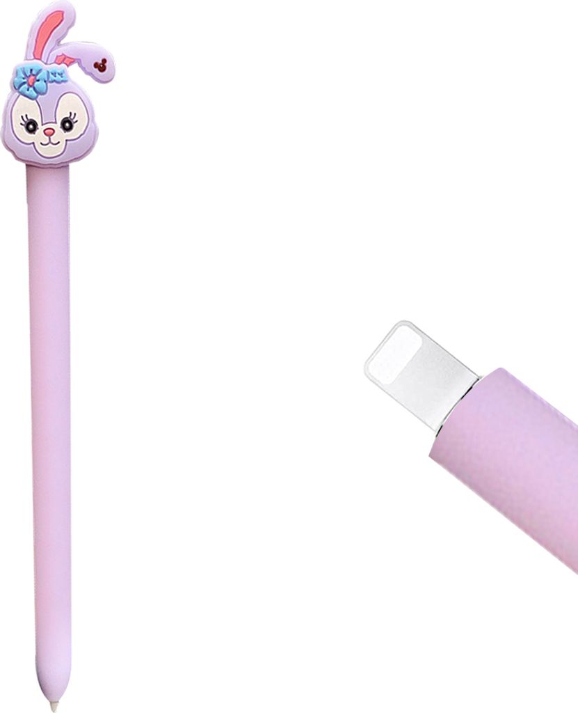 Niedliche Hülle für Apple Pencil 2nd Generation, weiches Silikon Cartoons Cover Sleeve Zubehör kompatibel mit Apple Pencil 2nd Generation(Lila H...