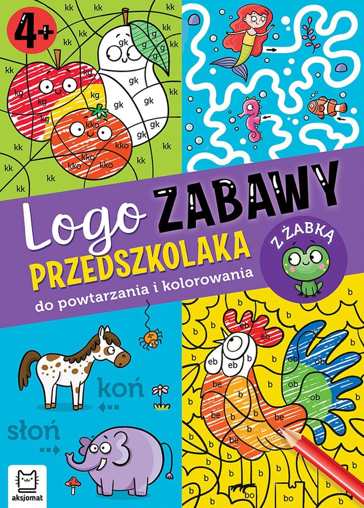 Logo zabawy przedszk.Do powt.i kolor.z żabkš 39044