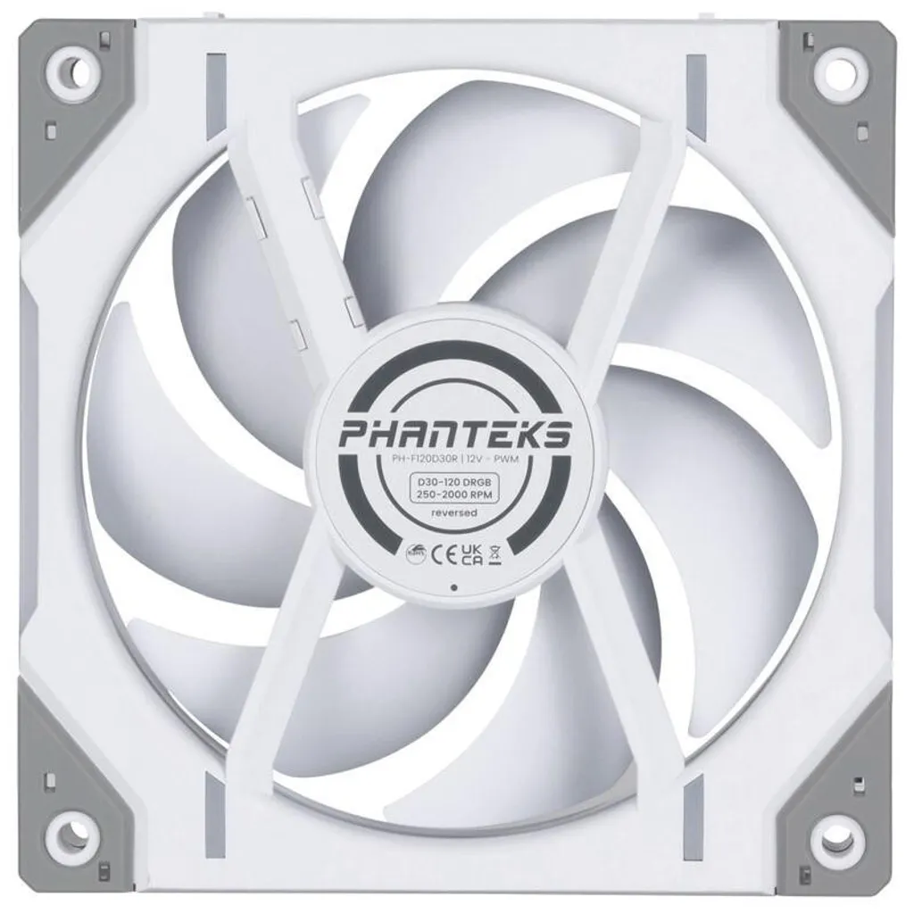 Ventole Phanteks D30 120mm D-RGB: Kit 3 Pezzi Alta Pressione Statica - 5