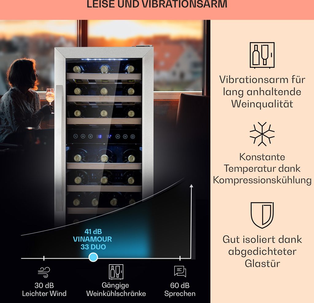 Klarstein Weinkühlschrank Freistehend, Kleiner Produktbild 4