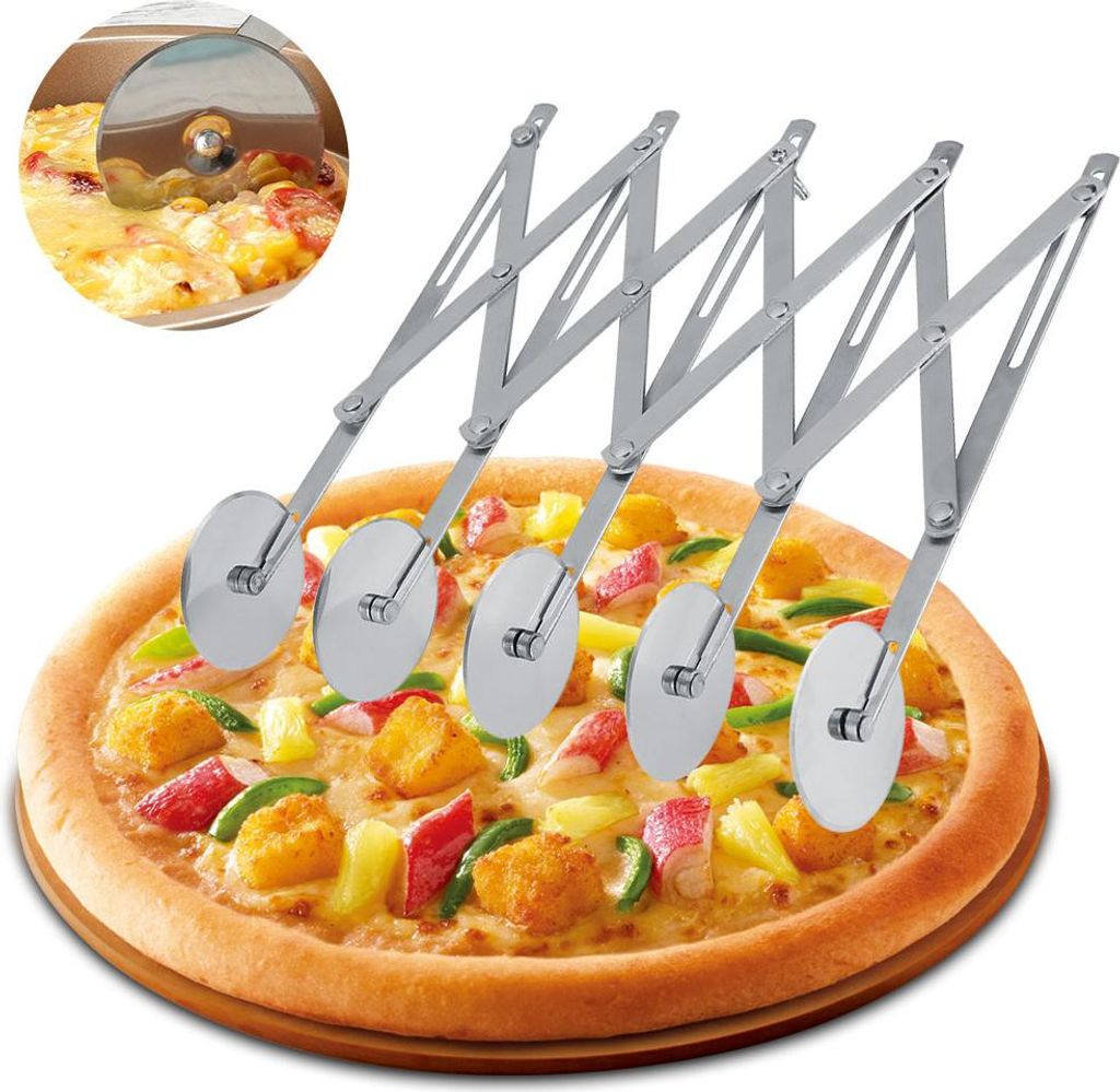 NOn Stick Radschneider Edelstahl Kuchenmesser Abschnitt Teig Brot Küche Werkzeug 5 Räder