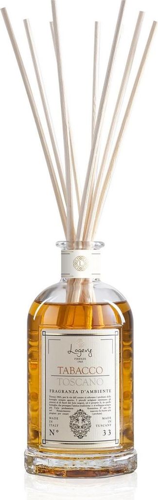 Logevy – Raumduft – Tabacco Toscano – 100 ml – Umhüllende Noten von Tabak und Tonkabohne