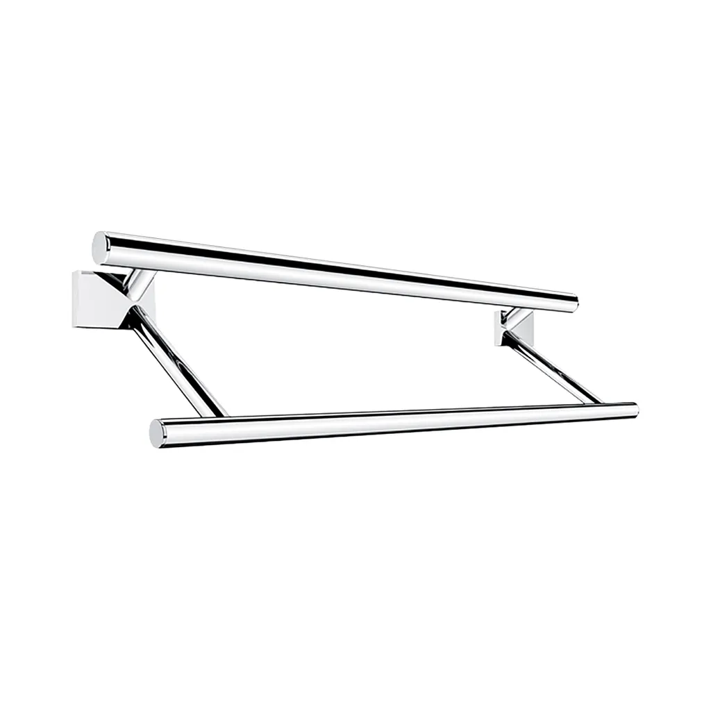 Porte-serviettes double Nimco KEIRA KE 22046D-26 en laiton chromé 60cm