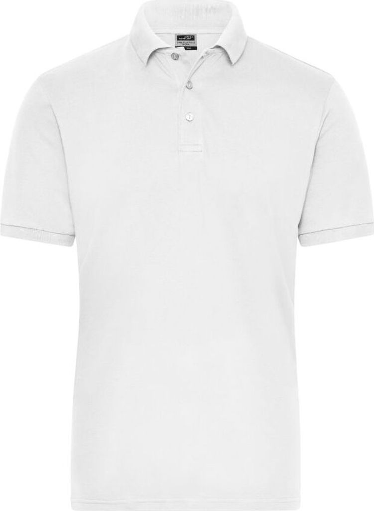 Polo aus weichem Elastic-Piqué white, Gr. 3XL