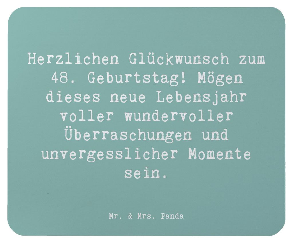 Mr. & Mrs. Panda Mauspad Spruch 48. Geburtstag - Produktbild 