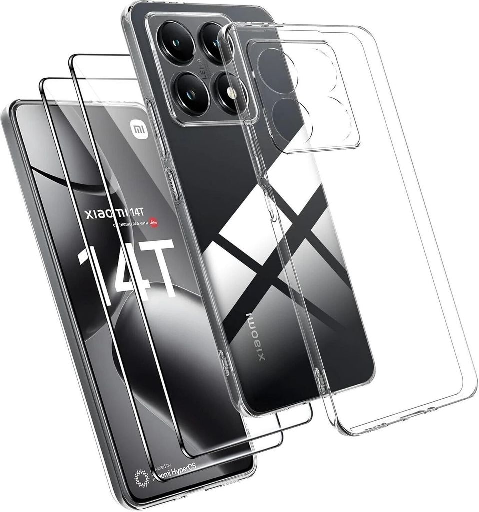 2X Schutzglas + Hülle für Xiaomi 14T Pro 5G Panzerfolie 9H Produktbild 