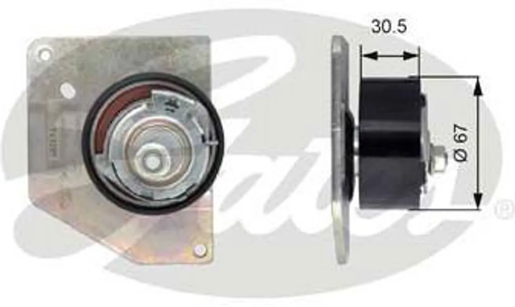 Galet tendeur robuste GATES T43207 à haute résistance thermique pour OE