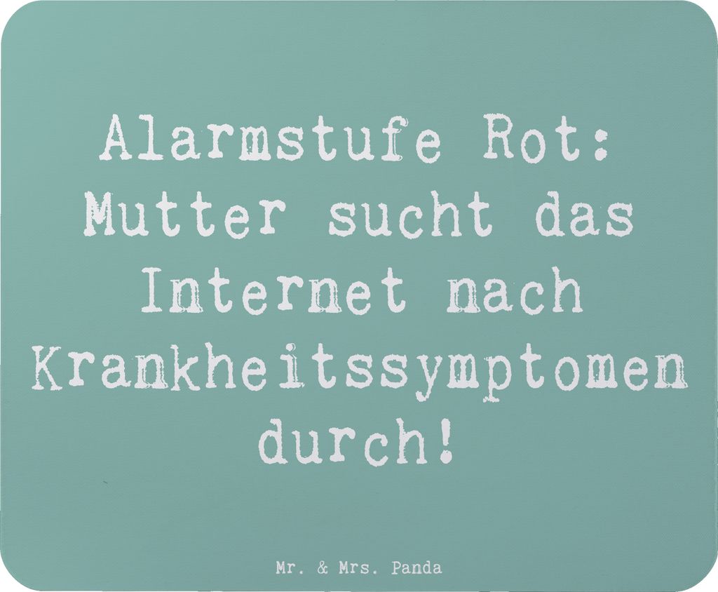 Mr. & Mrs. Panda Mauspad Spruch Mutter Alarmstufe Rot - Meeresbrise - Geschenk, Mousepad, laptop, humorvolle Sprüche, besorgte, mausteppich, Gebur...
