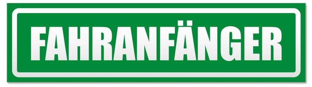 Kiwistar - Autoaufkleber - Grün - 30 x 8 cm - Fahranfänger invertiert - Hinweis Aufkleber Sticker für Auto, Kfz, Fahrrad, PKW, LKW