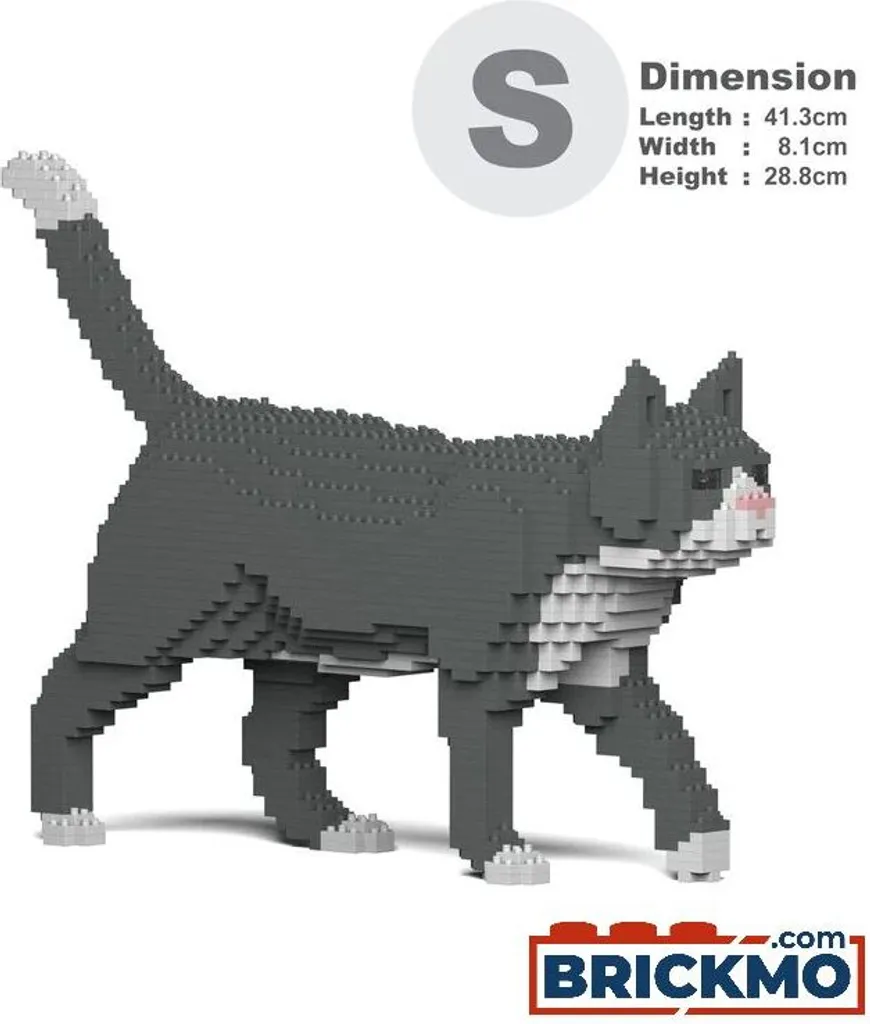 Chat en briques JEKCA Gris ST19GTC02 - Structure robuste à visser 02S