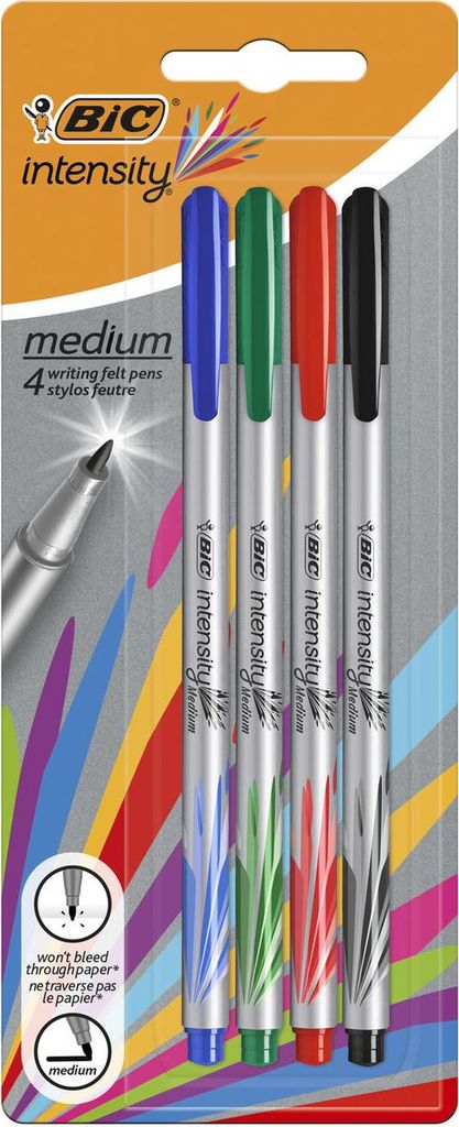 BIC Fasermaler Intensity Medium Classic 4er Blister Produktbild 