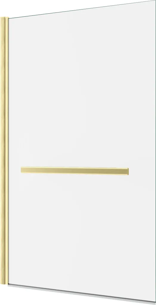 Écran de Baignoire Pivotant avec Porte-Serviette Or Doré Brossé 85 cm