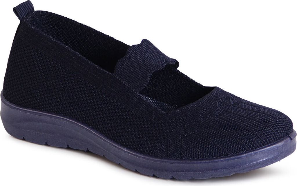 topschuhe24 3081 Damen Halbschuhe Sportliche Keilabsatz Ballerina, Farbe:Blau, Größe:36 EU