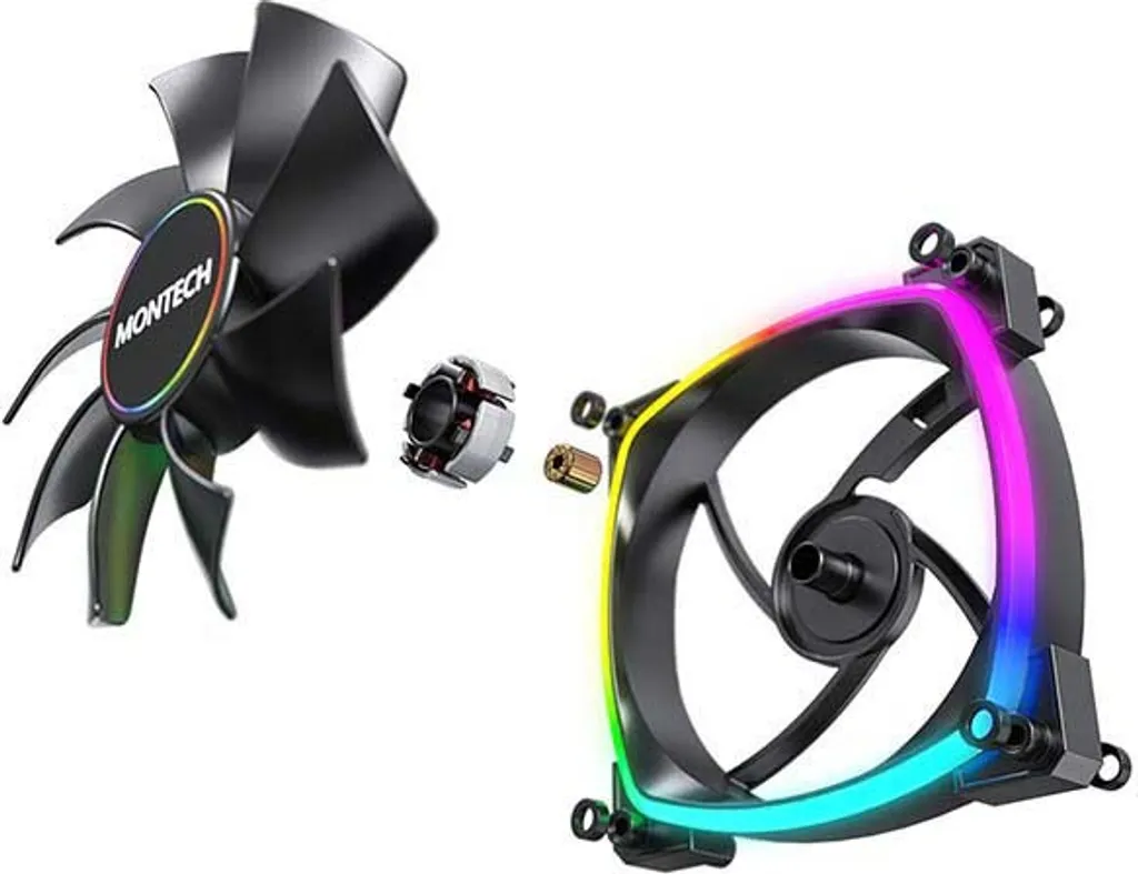 Montech AX140 PWM ventola nera per PC - 6