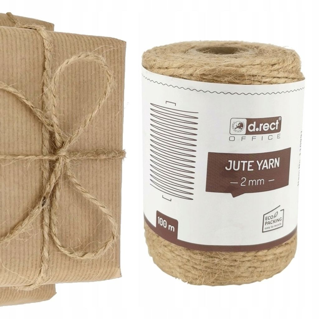 Sznurek Jutowy Ozdobny Naturalny Z Juty 2Mm 100M Zdjęcie produktu 