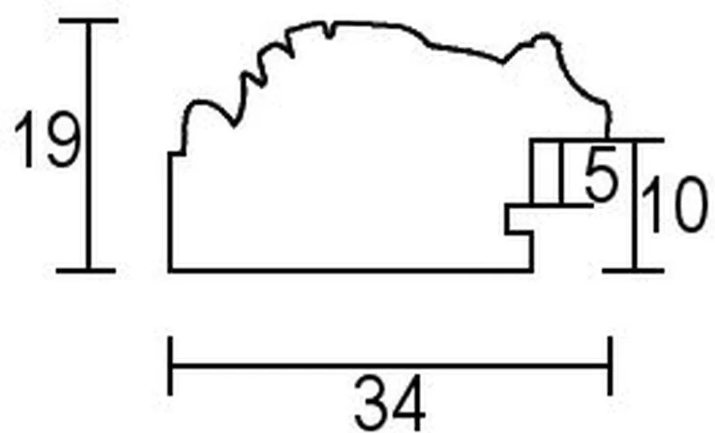 Cornice Legno Oro 20x25 Profilo 94 | Arredo di Lusso per Foto - 2