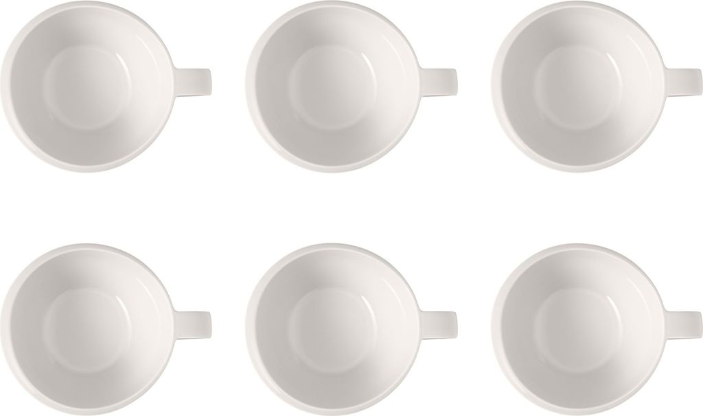 Villeroy & Boch NewMoon Kaffeetasse 290ml 6er Set weiß Porzellan