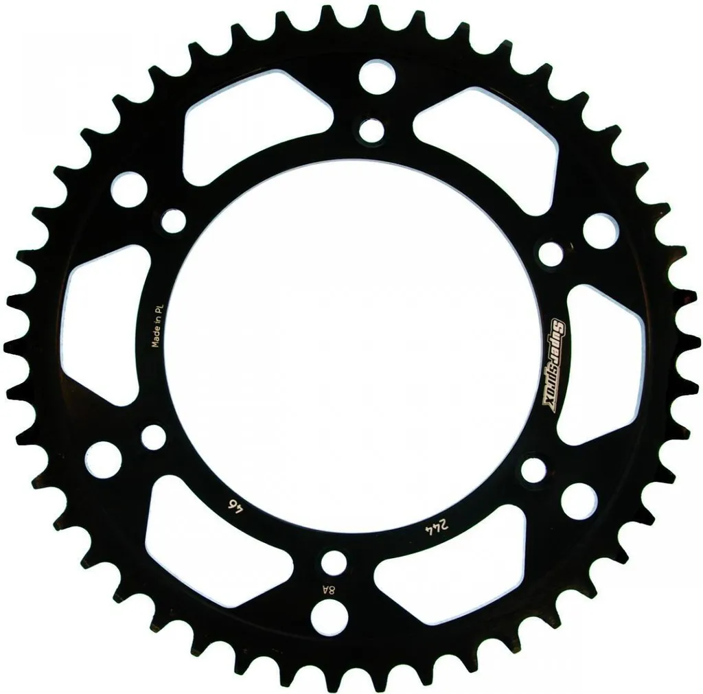 Pignon arrière Supersprox 520 46Z noir RFE-244:46-BLK pour moto