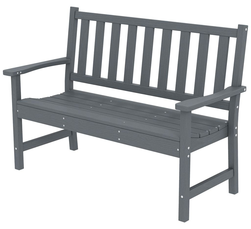 Outsunny Gartenbank 2-Sitzer wetterfest Kunststoff Outdoor Produktbild 